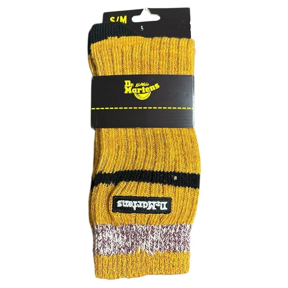 Dr. Martens Men's yellow and Black Casual marl Socks S/M new